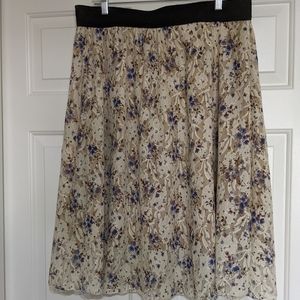 Like New 3xl Lularoe Floral Lace Madison Skirt